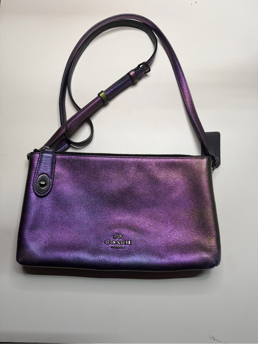 Coach Iridescent Purple Crossbody Bag